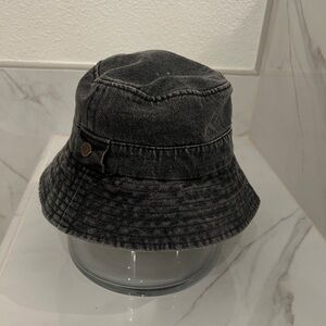 Black Denim Bucket Hat